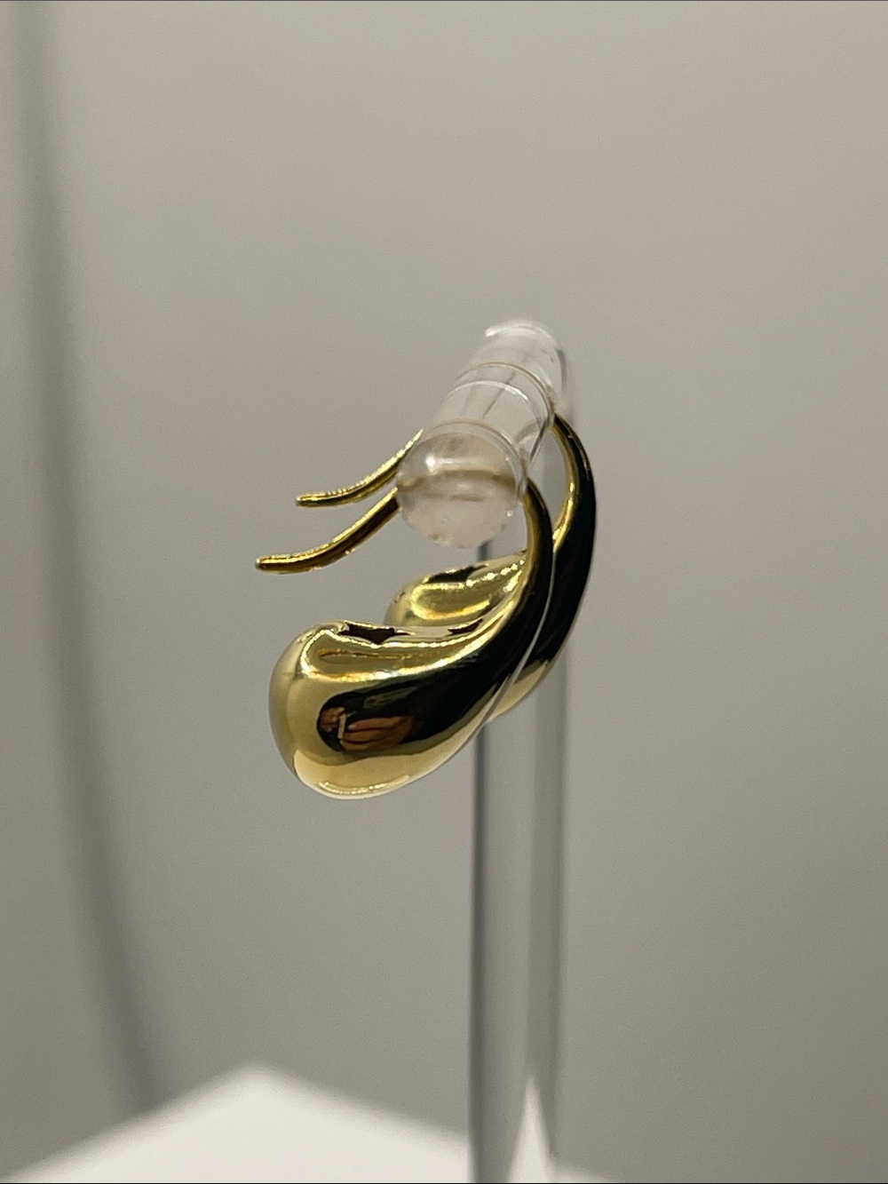 Chunky Gold Vermeil 925 Silver Teardrop Earrings Small